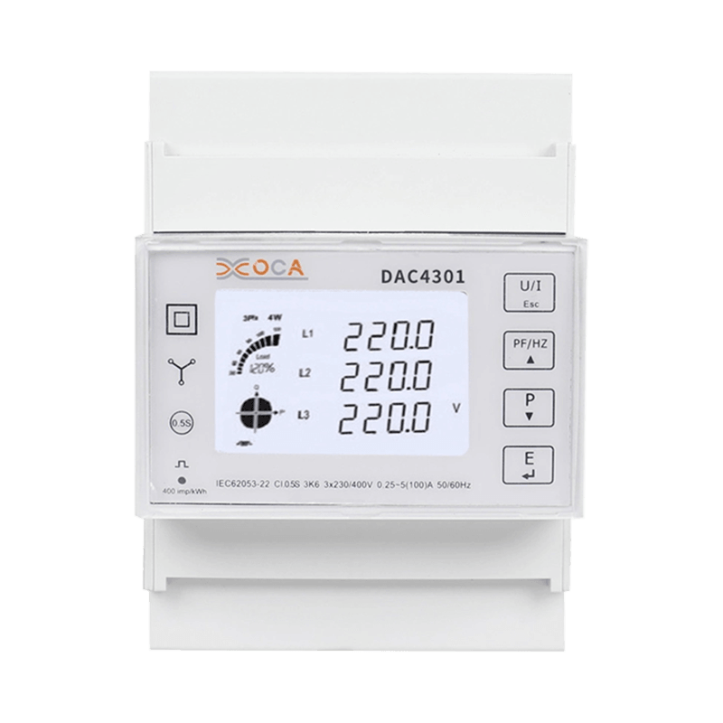 Dac4301 DIN Iarnród AC Iltharaife Modbus Méadar Fuinnimh Leictreach