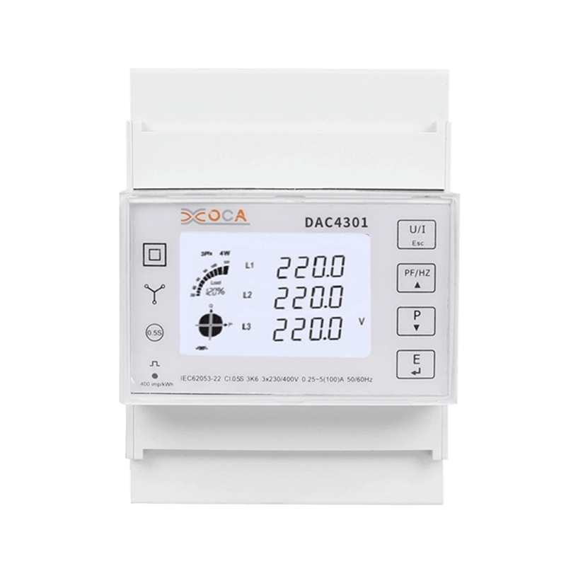 Méadar Cumhachta Leictreach Modbus Réamhíoctha Iarnród Dac4301 DIN