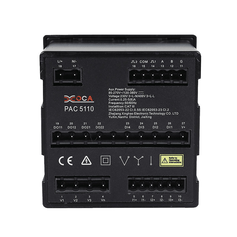 PAC5010 Méadar Cumhachta Painéal Cliste Gan Sreang Céim Aonair Leictreach