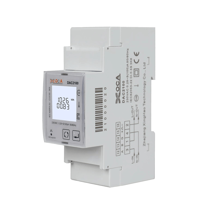 Méadar Cumhachta Modbus Cliste Aonchéime Iarnróid Dac2100 DIN