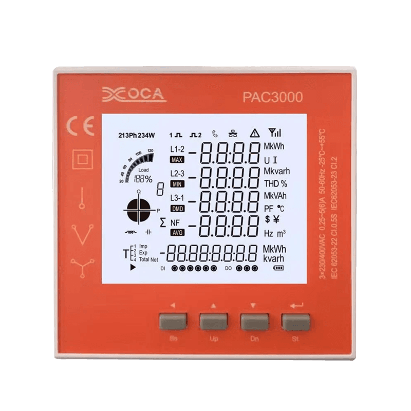 PAC3100 Méadar Cumhachta Leictreonach WiFi Smart Digital LCD