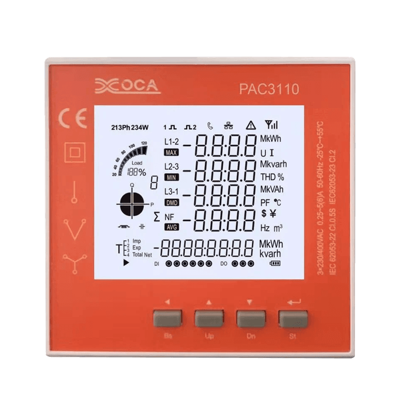 PAC3100 Méadar Cumhachta Leictreonach WiFi Smart Digital LCD