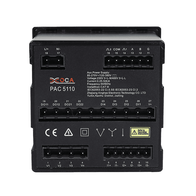 PAC5010 Ilmhéadar Méadar Cumhachta Painéal LCD Modbus Cliste