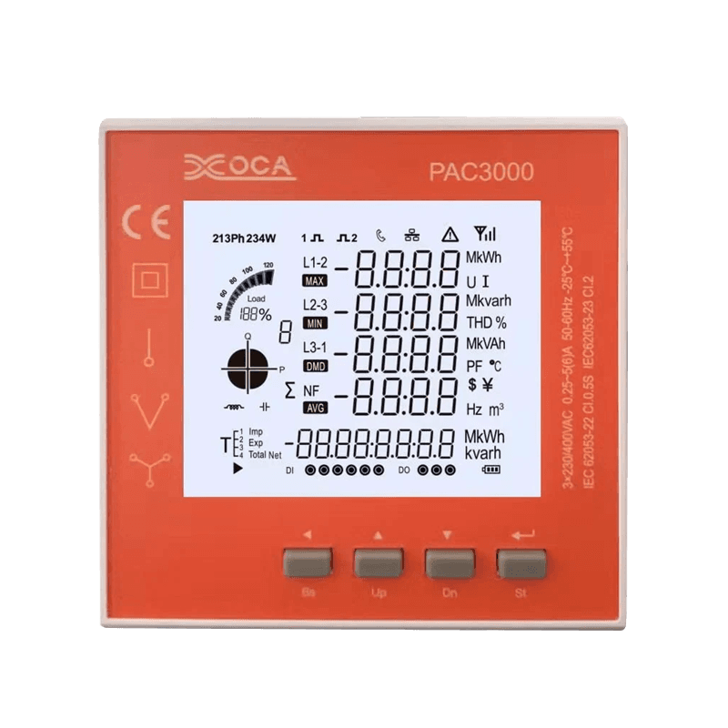 PAC3100 Méadar Cumhachta Leictreonach WiFi Smart Digital LCD