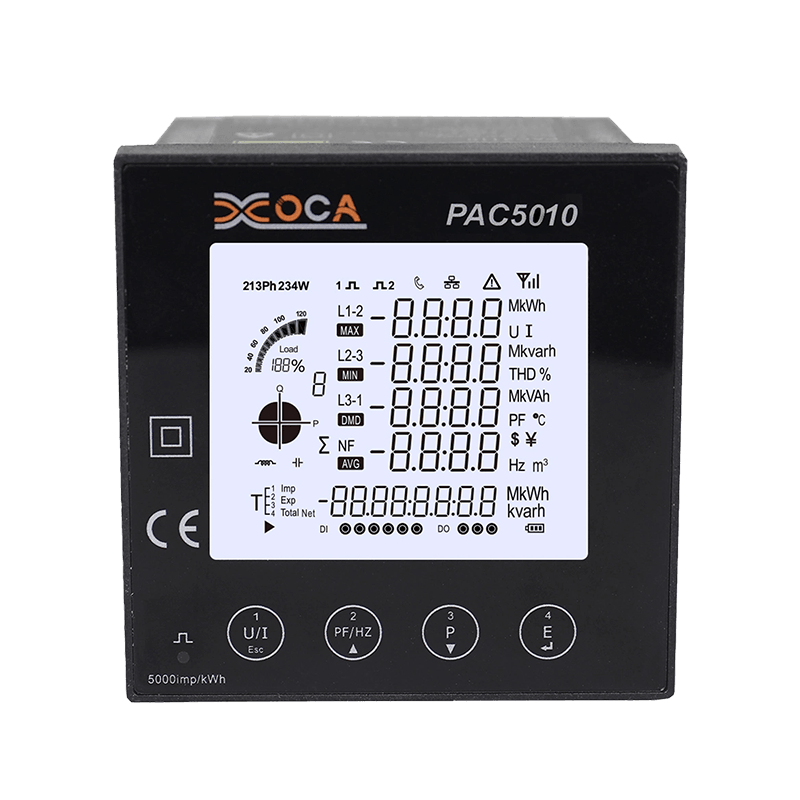 PAC5000 Smart Modbus wifi Méadar Cumhachta Painéal Leictreach Méadar Fuinnimh